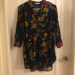 ModCloth floral “Ramble Road” tunic